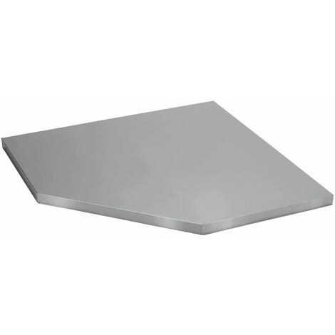 BUNKER&174 Modular Stainless Steel Worktop for Corner Cabinet, 865mm (33203)