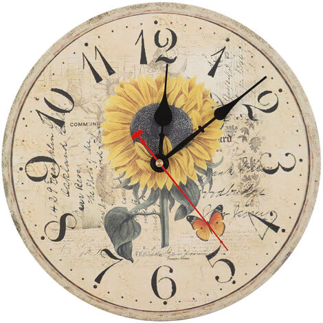 Bunte Retro-Wanduhr mit 30 cm Durchmesser und Geräuschlosigkeit dank Quarzfunktion für die Heimdekoration (4)