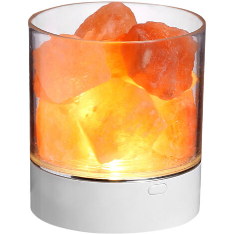 MINKUROW Bunte Salzlampe, Kristallsalzlampe, dimmbares Nachtlicht, Schlafzimmer, Nachttisch, kreative Dekoration, Schlaftischlampen