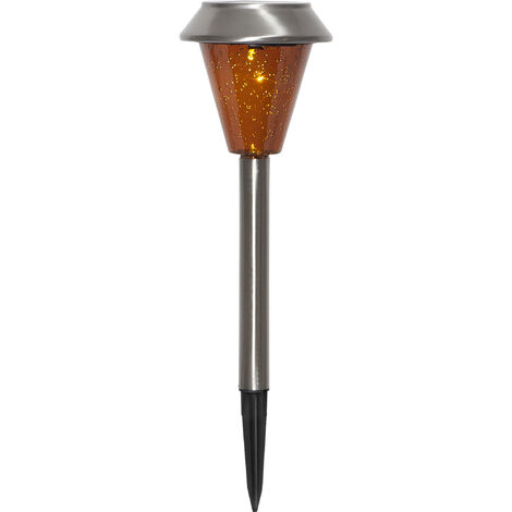 Bunte Solar-Leuchten ,Ibiza' zur Wegbeleuchtung, 12er Set, Farbmix, Edelstahl, Lichtsensor, H 29cm