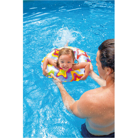 Bunter Schwimmring 51 cm aus Vinyl