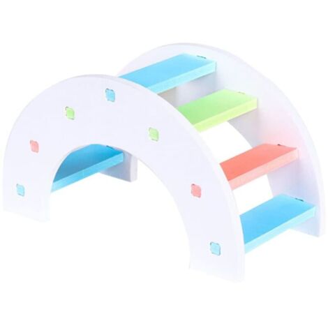 Buntes Klettergerüst für Mäuse, ideal für kleine Haustiere, die sich bewegen und spielen möchten. Das Leiterdesign eignet sich für Zwerghamster, Rennmäuse und andere Kleintiere.