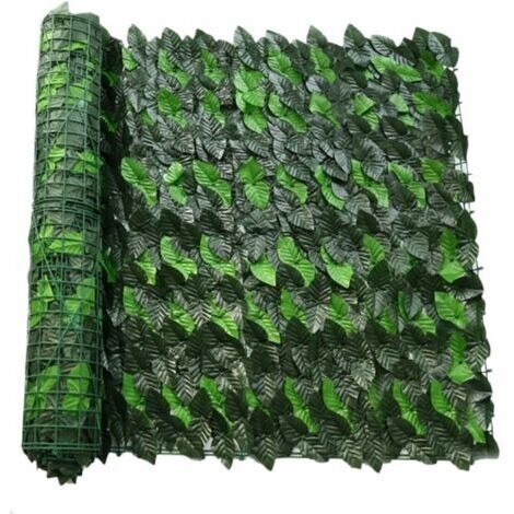 BUNTHAUS 0,5 x1m Haies Artificielles Clôture de confidentialité artificielle Panneaux clôture en fausses feuilles lierre for intérieur et extérieur for terrasse jardin, balcon