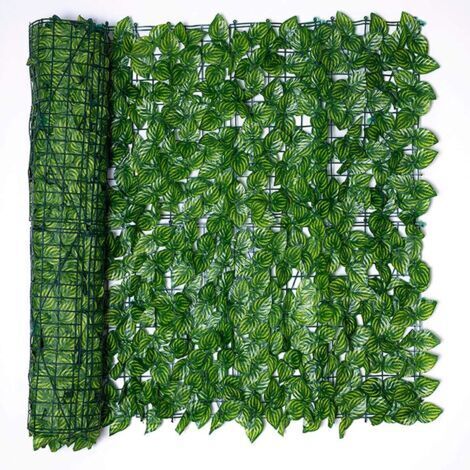 BUNTHAUS 0.5x3M Écran de haie de lierre, écran de confidentialité avec feuilles artificielles Rouleau de panneaux pour la décoration extérieure de balcon de haie de jardin