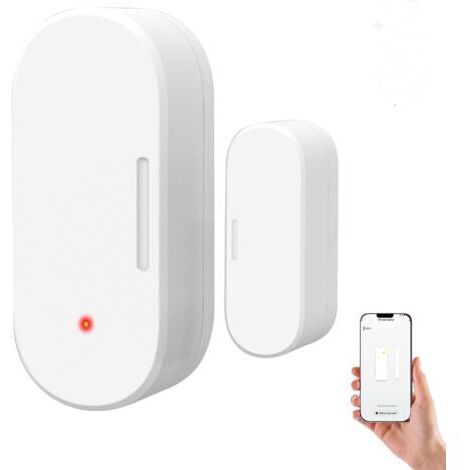 BUNTHAUS (1 Pack) Capteur de Porte et de Fenêtre Intelligent, Nécessite Connexion ZigBee Gateway,détecteur sans Fil pour système d'alarme et Maison Intelligente, Compatible avec 2MQTT，Home Assistant，A