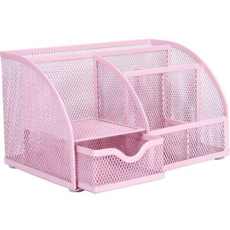 BUNTHAUS 1 Pcs Organisateur de Bureau, Papeterie Organizer (Rose) Pot à stylo, Bureau Ranger, Multifonctions Organisateur