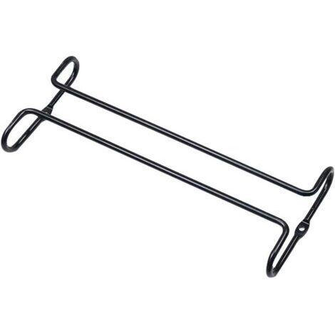 BUNTHAUS (1 pièce) Porte verres à vin noir en fil métallique, support suspendu pour verres à vin à placer sous un meuble, étagère, porte verres à pied, organisateur de rangement pour verres à pied, me
