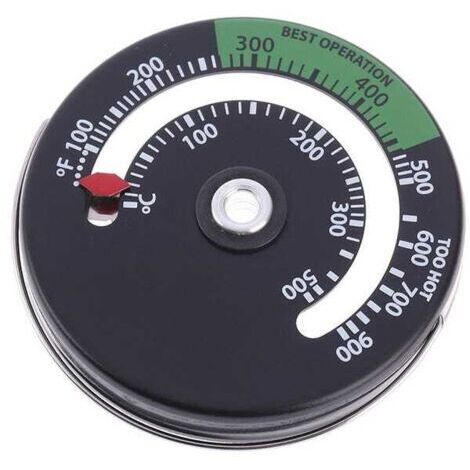 BUNTHAUS 1 pièce thermomètre de poêle magnétique thermomètre de tube de poêle thermomètre de tuyau de cheminée en bois thermomètre de four