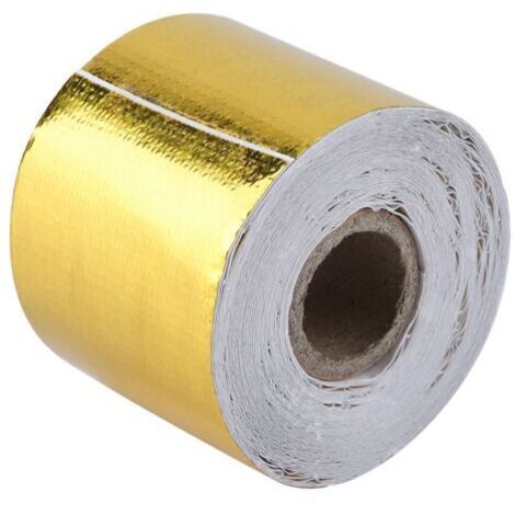 BUNTHAUS 1 rouleau de ruban adhésif réfléchissant en aluminium doré pour voiture (10 m  5 cm)