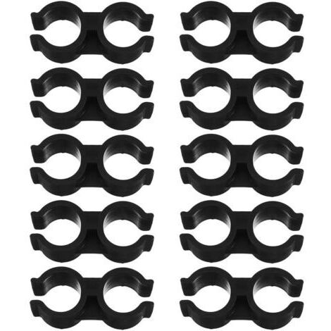 BUNTHAUS 10 Pièces Boucle de Liaison pour Balai Pelle à poussière Accessoire ramassette connecteur Balai clôture à Outils Pelle à poussière à Double tête Pince pour Manche à Balai Plastique