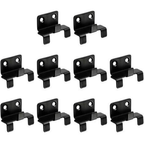 BUNTHAUS 10 Pièces Crochet Mural Robuste Acier Inoxydable Support de Affichage Carreaux de Céramique Support Mural Miroir de Fixation U Equerre avec Vis pour Bain Cuisine Garage