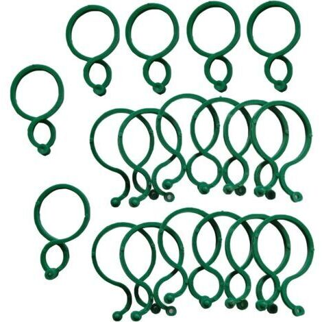 BUNTHAUS 100 Pièces Clips de Jardin Support pour Plantes Clips Twisty Plante Anneaux,Réutilisables Plastique Support pour Plantes Clips pour Jardin Vigne Légumes Les Plantes Grimpantes