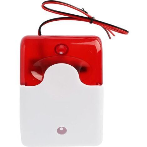 BUNTHAUS 105 DB Sirene de stroboscopique Filaire Alarme Filaire Clignotant Sirene systeme de securite a la Maison (220, Volts)