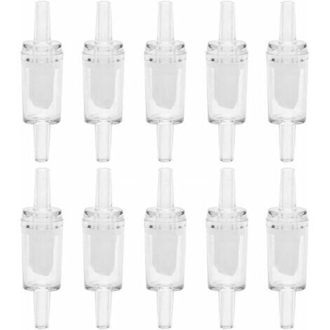 BUNTHAUS 10pcs Aquarium Pompe à Air Clapets Anti Retour Une Voie clapet Anti Retour d'aquarium réservoir de Poissons oxygène Pompe à air soupape de retenue (Blanc)