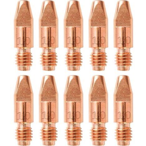 BUNTHAUS 10PCS MIG MB 36KD Accessoires de Soudage 1,0MM Pièces d'usure Pointe de Contact Buses de Soudage 0.040\" Torche de Soudage Embout de Contact M8x30mm Accessoires pour Poste à Souder Consommabl