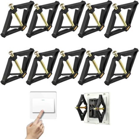 BUNTHAUS 10pcs Tige de Support de boîte Accessoires d'électricien Prise Murale Support de boîte Outils de réparation De Cassette De Type 86 Accessoires D'Électricien Support De Boîte De Prise Murale