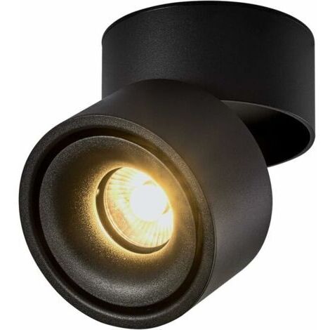 BUNTHAUS 10W LED Spots de plafond Plafonnier, Aangle du corps de lampe réglable,Spots lampe,Spots de plafond,Applique de Plafond, spots plafond orientables,éclairage plafond LED,10x10x10cm (Noir-3000K