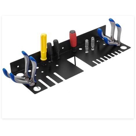 BUNTHAUS (12 6x40x4 3cm)Organisateur Mural Noir Tournevis Porte Pinces Porte Clés Porte Marteaux Métal Outils Atelier Pour Petits Outils Manuels Garage Salle Stockage Maison Organisation 12 6x40x4 3cm
