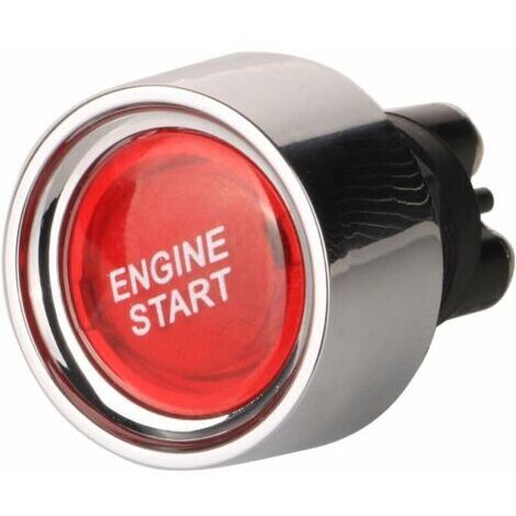 BUNTHAUS 12V24V/50A SPST Universel Commutateur de Démarrage de Moteur,3pins Bouton de Démarrage à Poussoir pour Voiture Camion Bateau