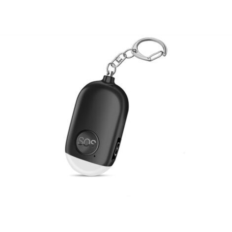 BUNTHAUS 130DB Alarme Personnelle Anti Agression avec Porte clé,Rechargeables Alarme de Poche avec LED Lampe de Poche Torche Alarme,pour Femme Enfants Personnes aîné(Noir)