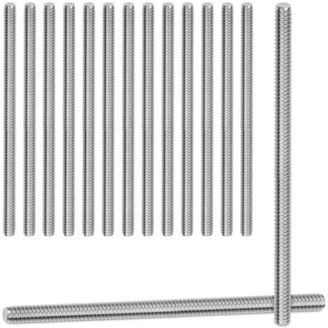 BUNTHAUS 15 Pièces Tiges Filetées M6x100mm Tige Filetée Acier au carbone 304  Filetage Continu Tiges Filetées Tige Filetée Continue pour Bricolage Industrie Assemblages Vissés Appareils