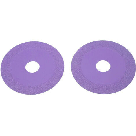 BUNTHAUS 2 disques à découper le verre, diamètre extérieur 100 mm, diamètre intérieur 22,23 mm, lame de scie diamantée en acier à haute teneur en manganèse, pour cristal violet