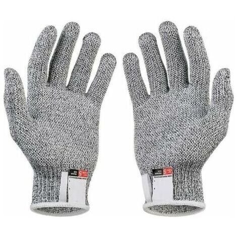 BUNTHAUS 2 Paires de Gants Résistants aux Coupures Gants Anti Coupures de Niveau 5 Certifiés EN 388 Gants de Travail de sécurité pour Cuisine Butcher Jardinage Bricolage S