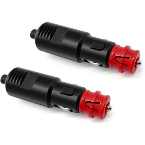 BUNTHAUS 2 Pcs 12V/24V Prise Allume-Cigare Fiche Universelle avec Fusible 8A,Allume-Cigare Connecteur de Prise Mâle pour Camions Automobiles Bateau Moto