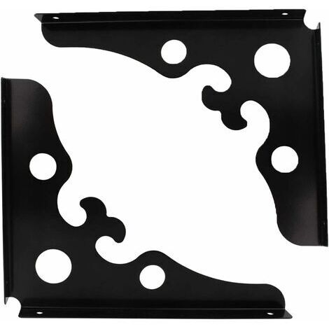 BUNTHAUS 2 Pcs Support Étagère ​pour Montage Murale Fixation en Forme de L Équerres Étagère de Fixation Murale Supports Triangulaires de 90 Degrés en Métal Support D'angle ​Brace,Noir(225mm285mm)