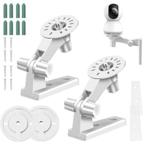 BUNTHAUS (2 pcs) Support Mural Pour Caméra 2 Pièces Support Caméra Plafond Réglable Compatible avec TpLink Tapo C200/C210/C220/Tc70, Kasa Ec70/Kc410s Caméra Surveillance et Autres