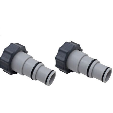BUNTHAUS 2 Pièces Adaptateur Piscine, Remplacement Adaptateur de Tuyau Série Intex A avec Filetage, Tuyau de Diamètre 1,5\" et 1,25\", Adaptateur de Pompe pour Kits de Piscine