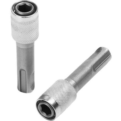 BUNTHAUS 2 Pièces Adaptateur Porte Embout SDS Plus 6,35mm (1/4'') D'outil Rapide Convertisseur Adaptateur Tige Hexagonale Foret Support Convertisseur Set pour Perceuse à Percussion