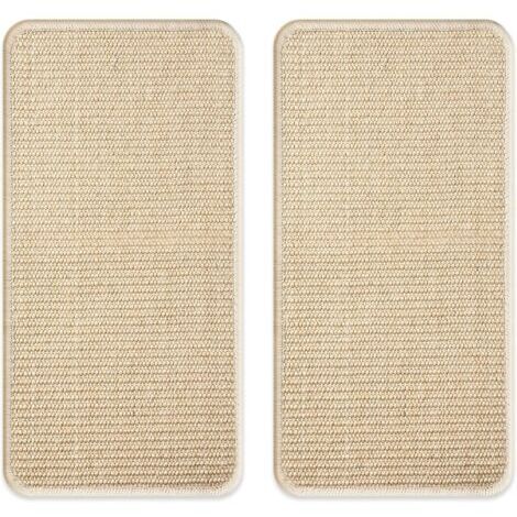 BUNTHAUS 2 Pièces (Couleur Bois) Tapis griffoir pour Chat,50x25cm,Antidérapant Griffoir Chat Canapé,Tapis griffoir Chat,Convient aux Murs et aux Coins, Anti Rayures, protège Les Meubles et Les canapés