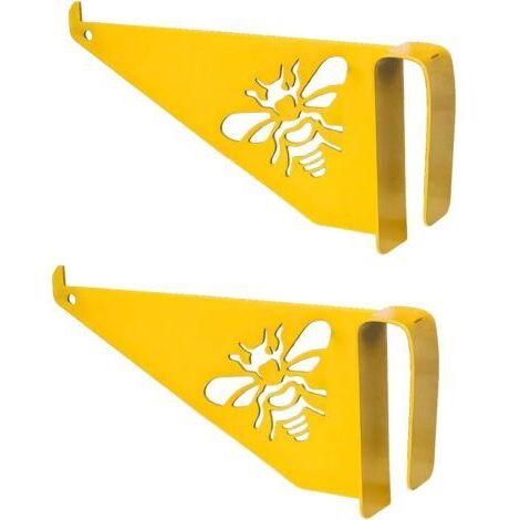 BUNTHAUS 2 pièces (Jaune) Support d'inspection de Ruche en fer Cadre de Ruche perchoir Support d'inspection de Ruche Support de Cadre de Ruche pour Support de Cadre d'apiculture