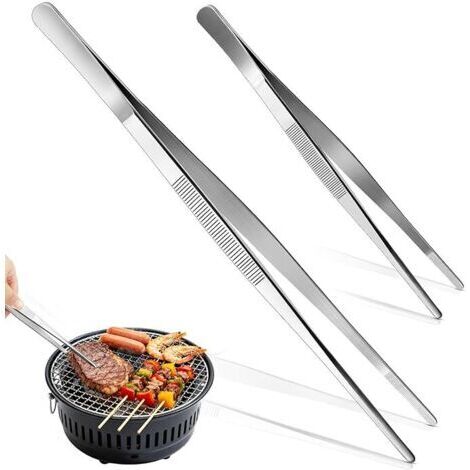 BUNTHAUS 2 Pièces Pince Cuisine 30 cm et 20 cm, Pince Cuisine Inox Professionnel, Pince de Cuisine pour Cuisiner Griller et Cuire
