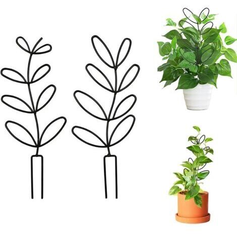 BUNTHAUS 2 Pièces Support Décoratif pour Plantes Grimpantes, Treillis en Métal pour Plantes en Pot, Treillis Plante Grimpante Exterieur, Treilli Jardin pour Plantes Grimpantes, Treillis pour Plantes
