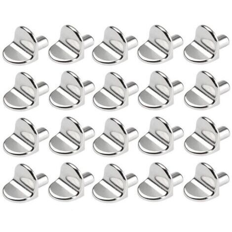 BUNTHAUS 20Pièces 5mm Chevilles de Support d'Étagère,support etagere murale,Taquet Étagère en forme de L métal,pour Meuble Armoire Placard