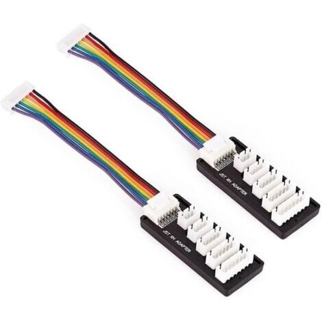 BUNTHAUS 2PCS Conseil Chargeur de Balance de Batterie Module Chargeur de Batterie JST XH Carte de Charge parallèle Carte d'extension de Charge Adaptateur Balance pour 2S 6S LiPo Batterie