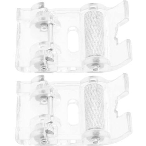 BUNTHAUS 2pcs Pieddebiche à Encliqueter Compatible avec Brother Compatible Pieds à roulettes en Cuir pour Machines à Coudre Domestiques à Tige Basse avec Systèmes à Visser