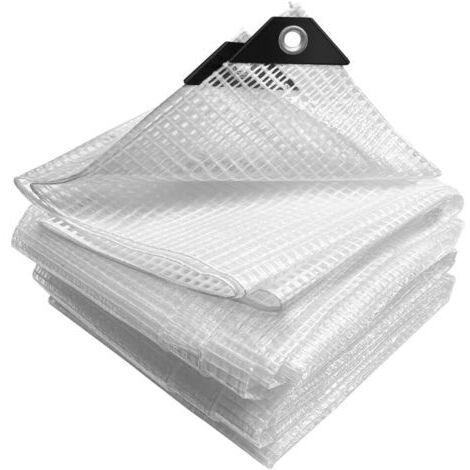 BUNTHAUS 2x3m Blanc, Bâche de Protection en Polyéthylène 180g/m² Bâche Imperméable Ultra Lourde et Résistante Revêtue avec Oeillets en Aluminium Couverture Étanche pour Jardin, Piscine