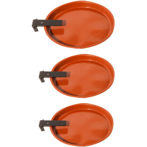 BUNTHAUS 3 PCS Abreuvoir Oiseaux,Mangeoire pour Oiseaux Exterieur Et Bain d'oiseaux,Abreuvoir pour Oiseaux Balcon,Distributeur Nourriture pour Oiseaux Sauvages,Baignoire à Oiseaux, (Brun)
