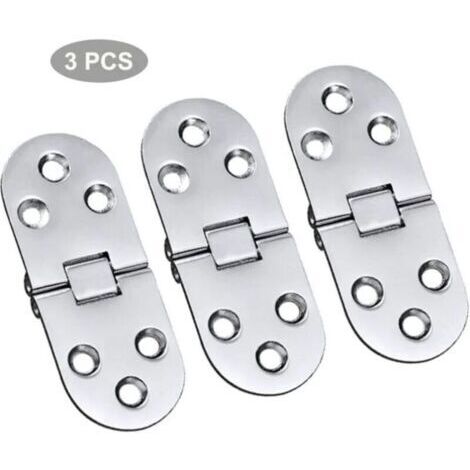 BUNTHAUS 3 PCS Alliage Charnières De Table Acier Inoxydable Charnières Porte Pliant Rabat Charnières Table Charnières Pliante Charnieres Alliage Flip Charnières Pour Tiroir Table Bureau Machine Coudre
