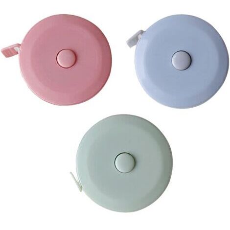 BUNTHAUS 3 Piece Tape Measure, 150cm/59in Retractable Body Tape Measure Customized Tape Measure for Measuring Length, Chest, Waist, etc