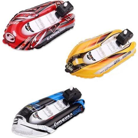 BUNTHAUS 3 pièces baignoire bateau jouet liquidation jouet bateau vitesse bateau enfants jouets aquatiques aléatoire rouge, jaune et bleu