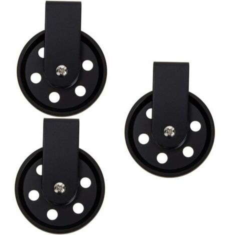 BUNTHAUS 3pièces Roue Poulie Vintage Fer Noir Pour Lampes Suspendues Accessoire Décoratif Pratique Durable Pour Éclairage Diy