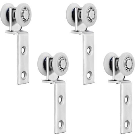 BUNTHAUS 4 Pièces Roulette Porte Coulissante Glissement Fluide Roulette Porte Coulissante Placard Forte Capacité de Charge pour Suspendre Tableaux Rideaux