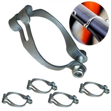 BUNTHAUS 4 Sets Metal Ring Firmly to Frame MTB Bike Cable Guide Brake Cable Shift Cable Derailleur Cable Base Guide Clip Fitting Line Tube Housing Durable