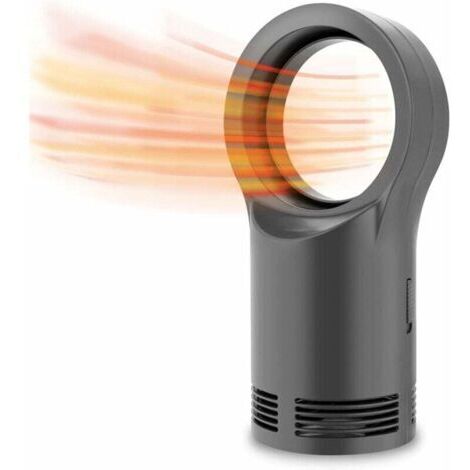 BUNTHAUS 400W Mini radiateur soufflant à économie d'énergie en céramique avec Chauffage Rapide de 3 s, Protection Contre Les basculement et la surchauffe,pour Salle de Bain, Bureau (Noir)