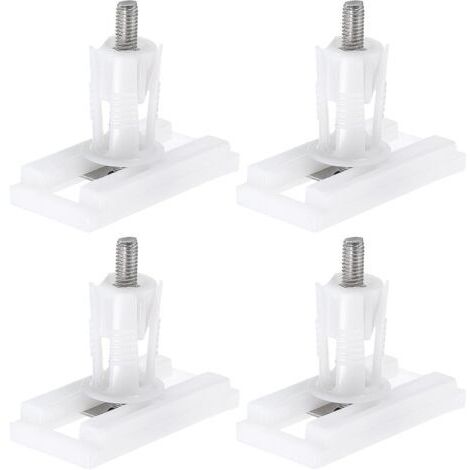 BUNTHAUS 4Pcs Blanc Charnière De Couvercle De Siège De Toilette rondelles, couvercle de toilette, fixations de siège, blanc
