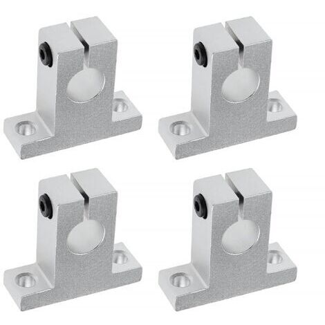 BUNTHAUS 4x SK16 Support d'arbre Linéaire 16mm CNC Unités de Glissière à Billes à Mouvement Linéaire Support de Rail Guide d'arbre pour Imprimante 3D Machine Multi-axes